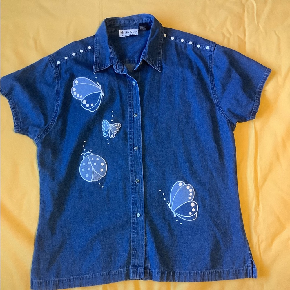 $10 Denim butterfly shirt/jacket.